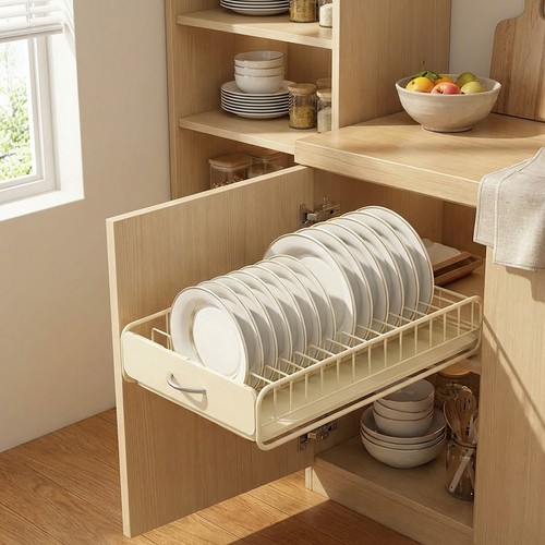 Under sink dish rack - dish, out