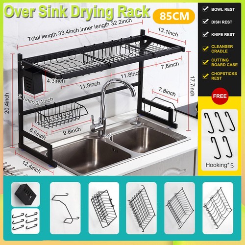 Kitchen over sink dish - sink, rack