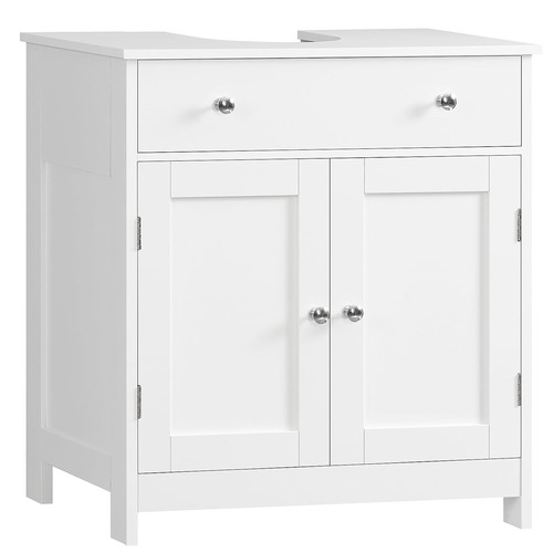 White pedestal sink storage - pedestal,